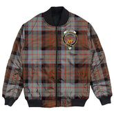 Clan Cameron of Erracht Weathered Tartan Crest Bomber Jacket FE45 Cameron of Erracht Weathered Tartan Tartan Bomber Jacket